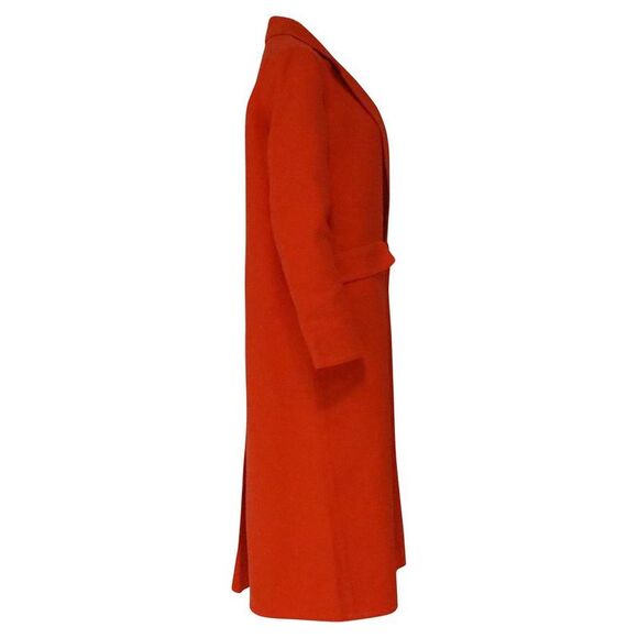 Pre Loved Oscar De La Renta Vintage Double Breasted Long Coat Women orange - Picture 3 of 6